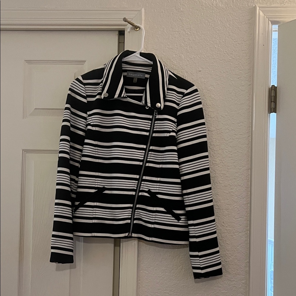 Bagatelle Monochrome Striped Jacket
